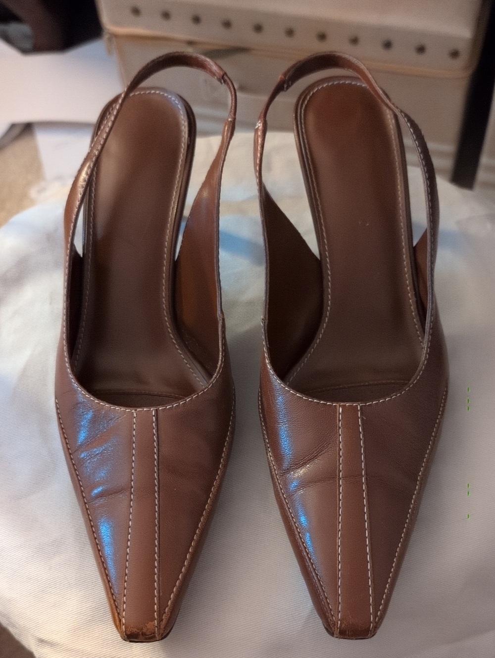Leather Upper Tan Karen Scott Mule Pumps
